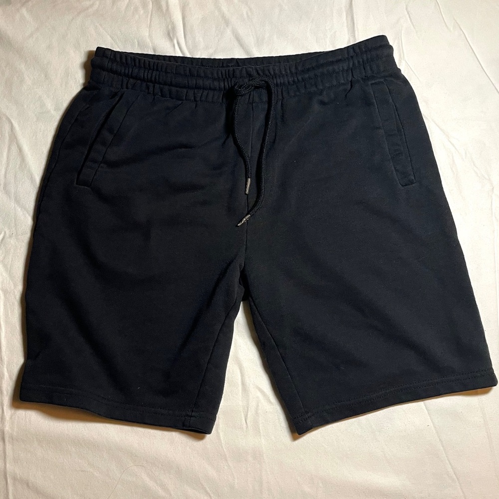 black drawstring shorts